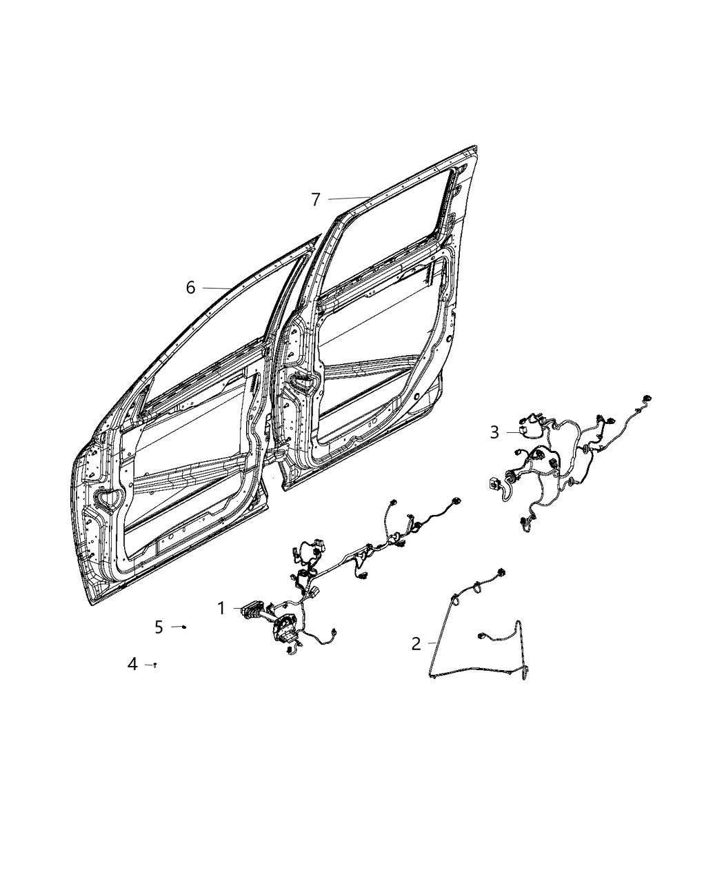 Mopar 68365318AC Wiring Rear Door
