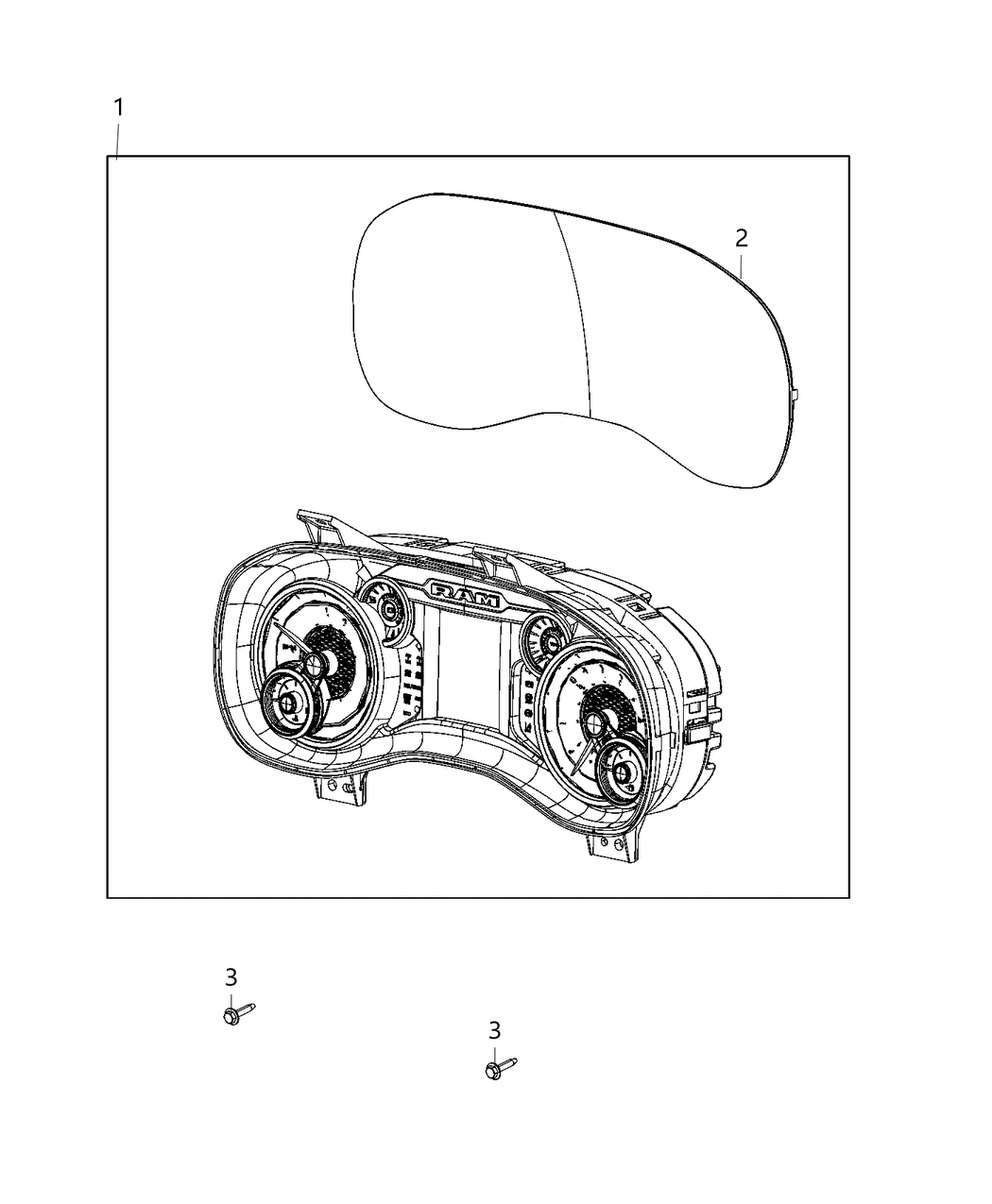 Mopar 68488634AA Mask And Lens Instrument Cluster
