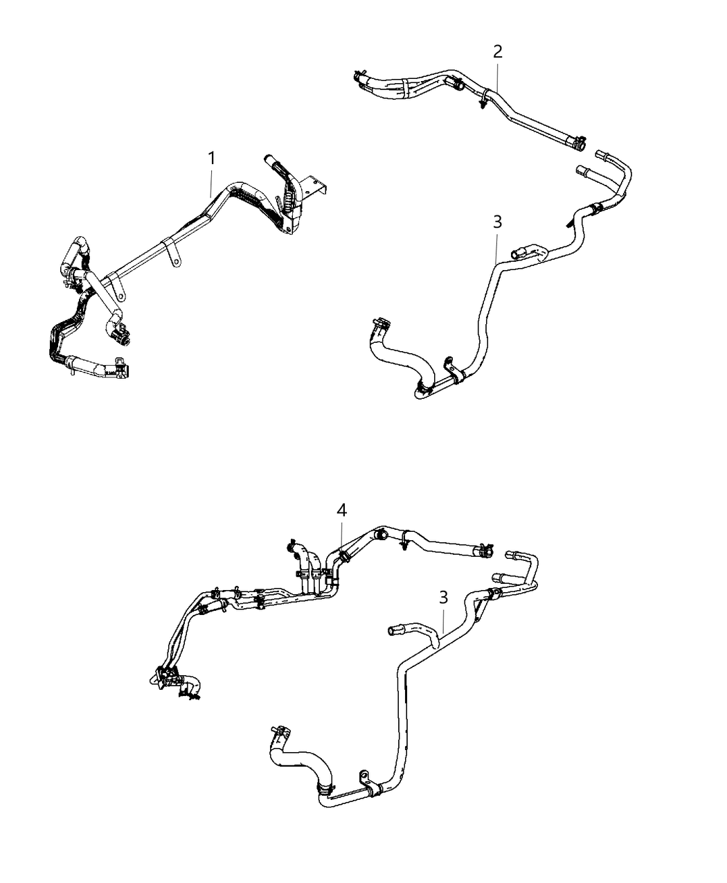 Mopar 5058878AE Hose And Tube Heater Supply And Return