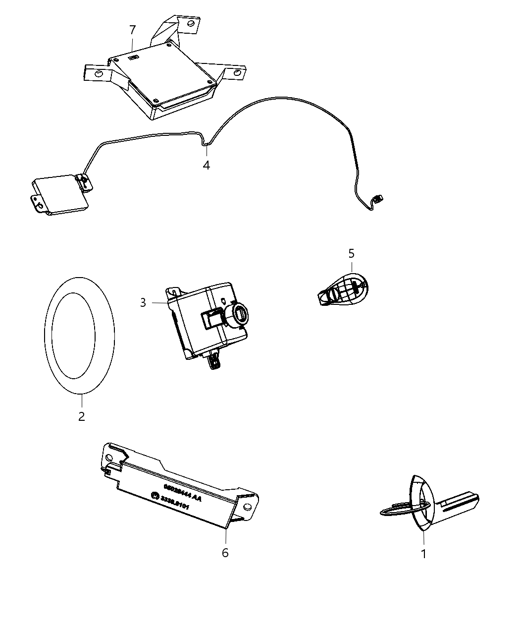 Mopar 68051665AI Transmitter Integrated Key Fob