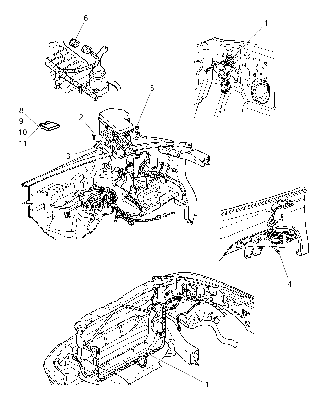 Mopar 56049030AD Wiring Headlamp To Dash