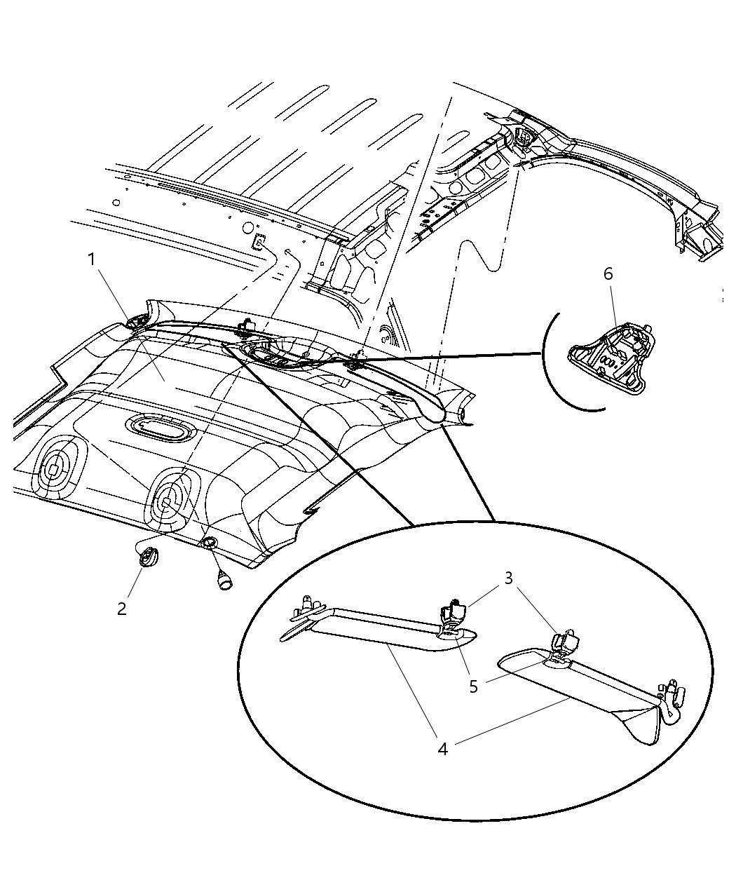 Mopar 68038766AA Sunvisor Clip