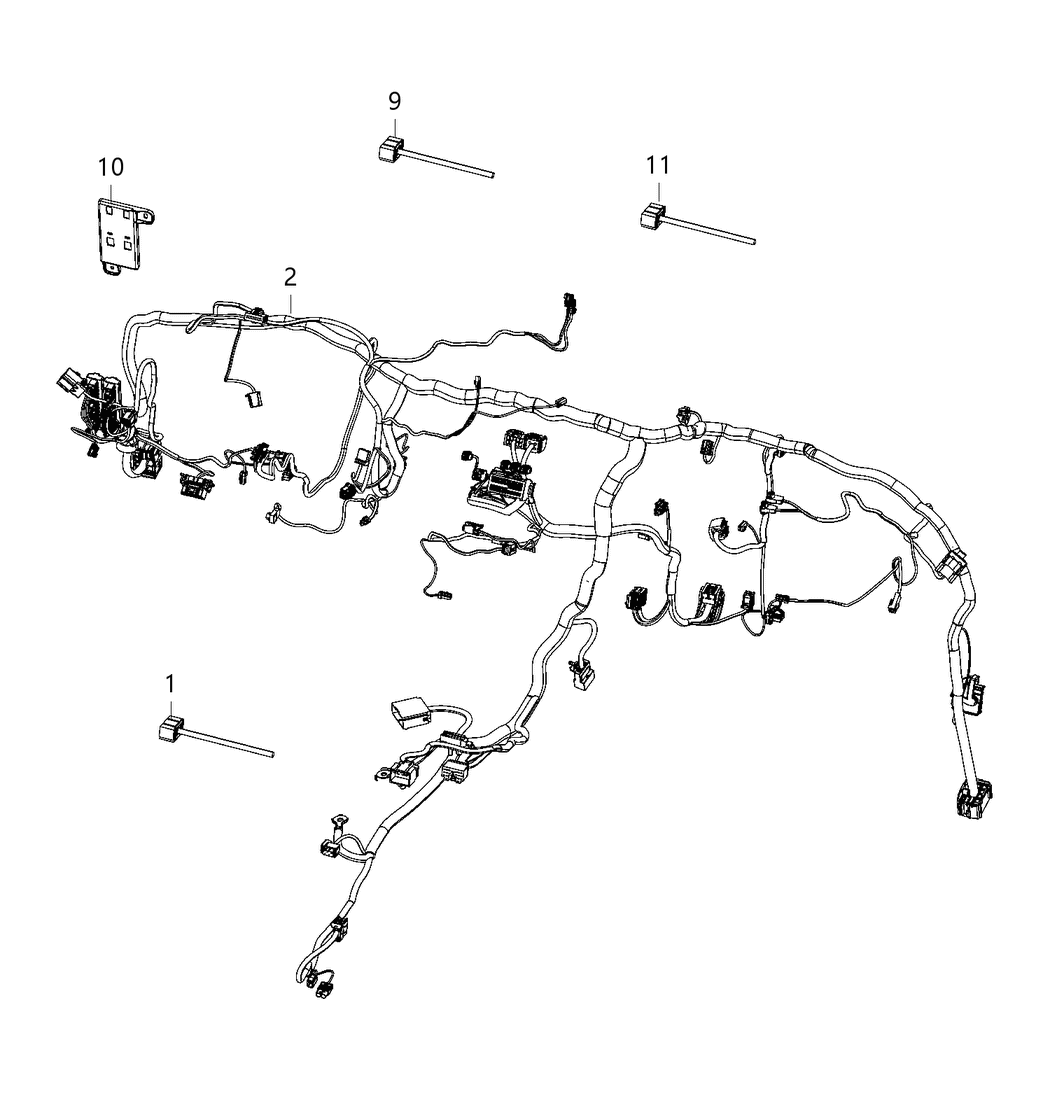 Mopar 68477966AB Wiring Instrument Panel