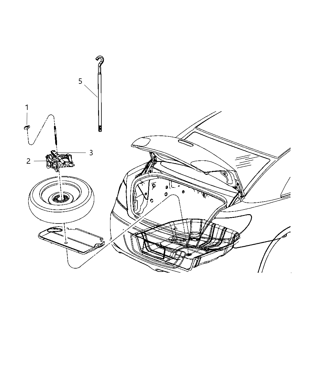 Mopar 5178091AC Winch Spare Tire Carrier