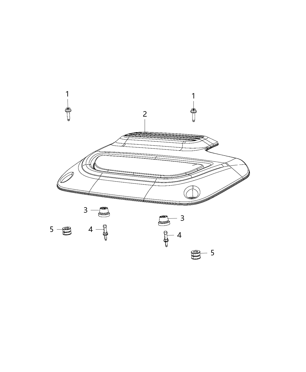 Mopar 5281384AE Cover Engine Includes Grommets And Foam
