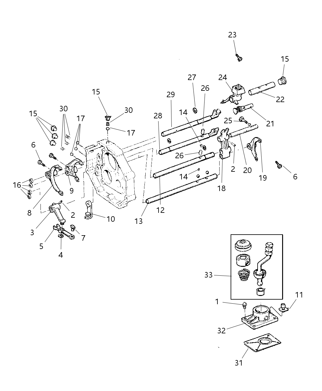 Mopar 4864221 Retainer Control Shift Lever