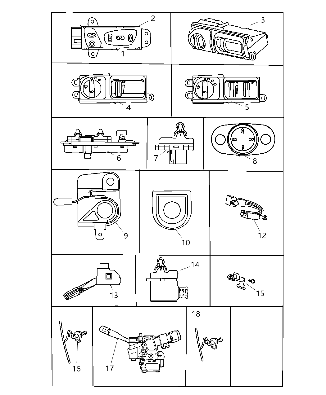 Mopar 4607079 Switch, Security Alarm, Right