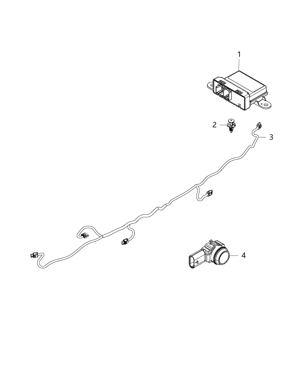 Mopar 68255502AA Wiring Rear Fascia