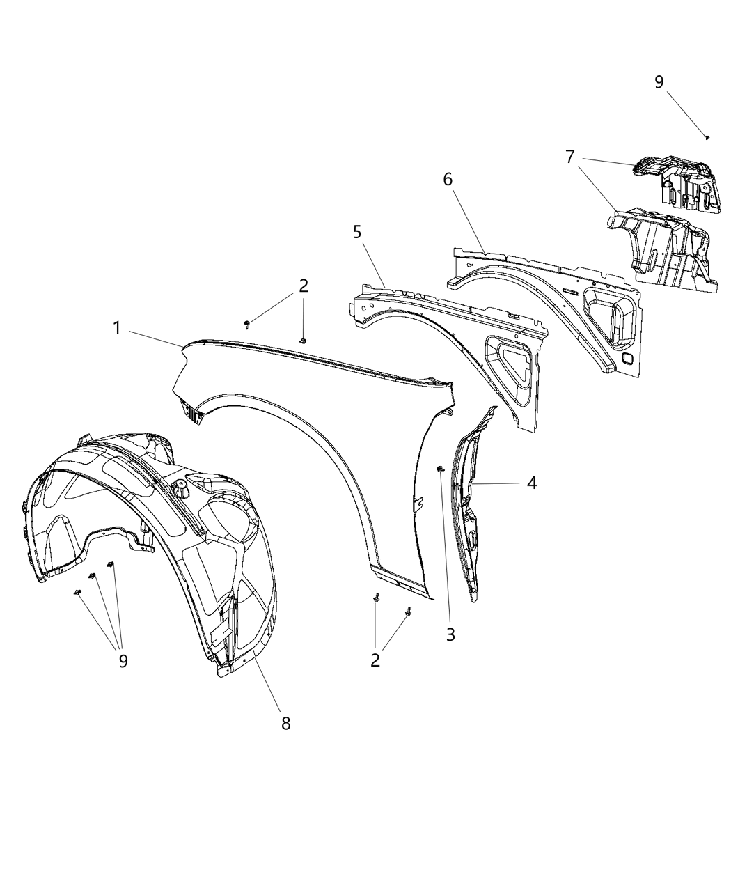 Mopar 68395050AB Shield Splash Front
