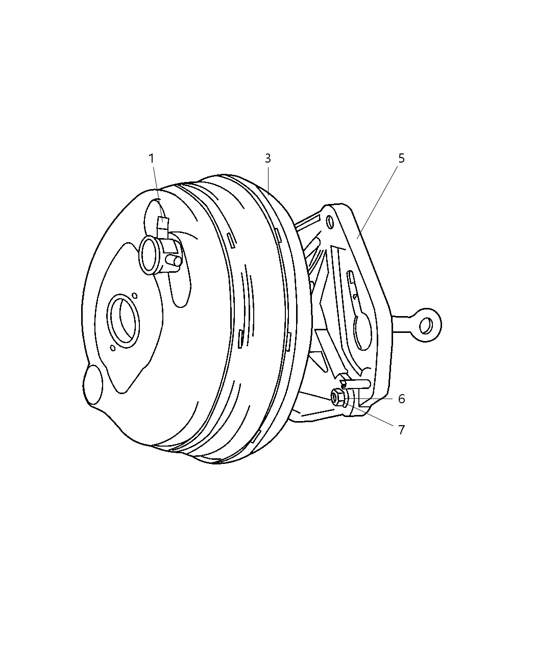 Mopar 52128317AA Hose Vacuum Supply