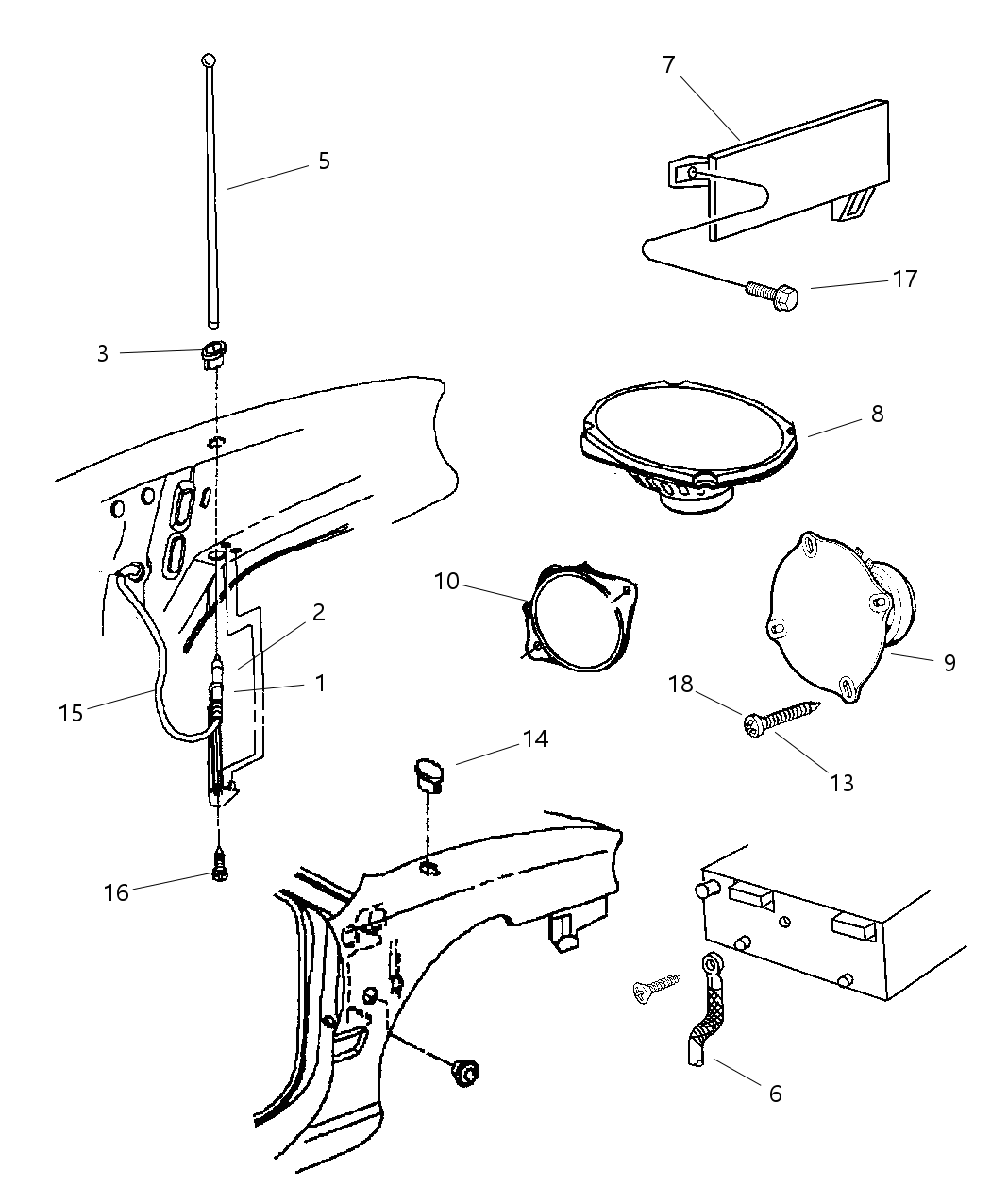 Mopar 5269591 Antenna Assembly