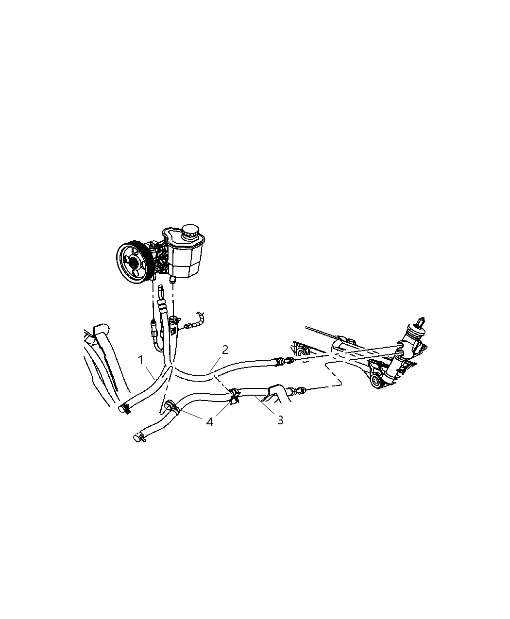 Mopar 52113241AB Hose Power Steering Pressure