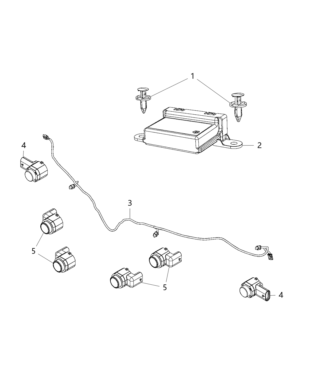 Mopar 68321530AD Wiring Front Fascia