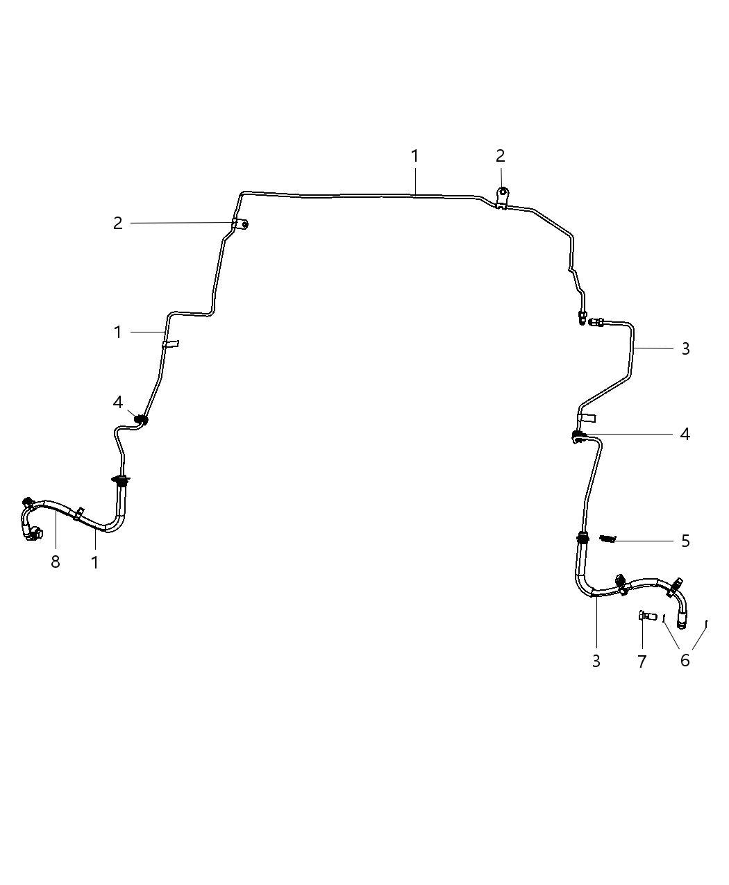 Mopar 68021301AA Clip Brake Tube
