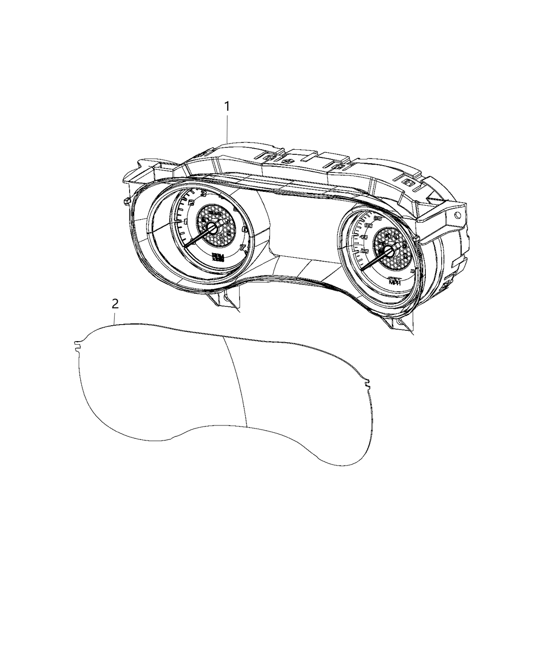Mopar 68351444AB Cluster Instrument Panel