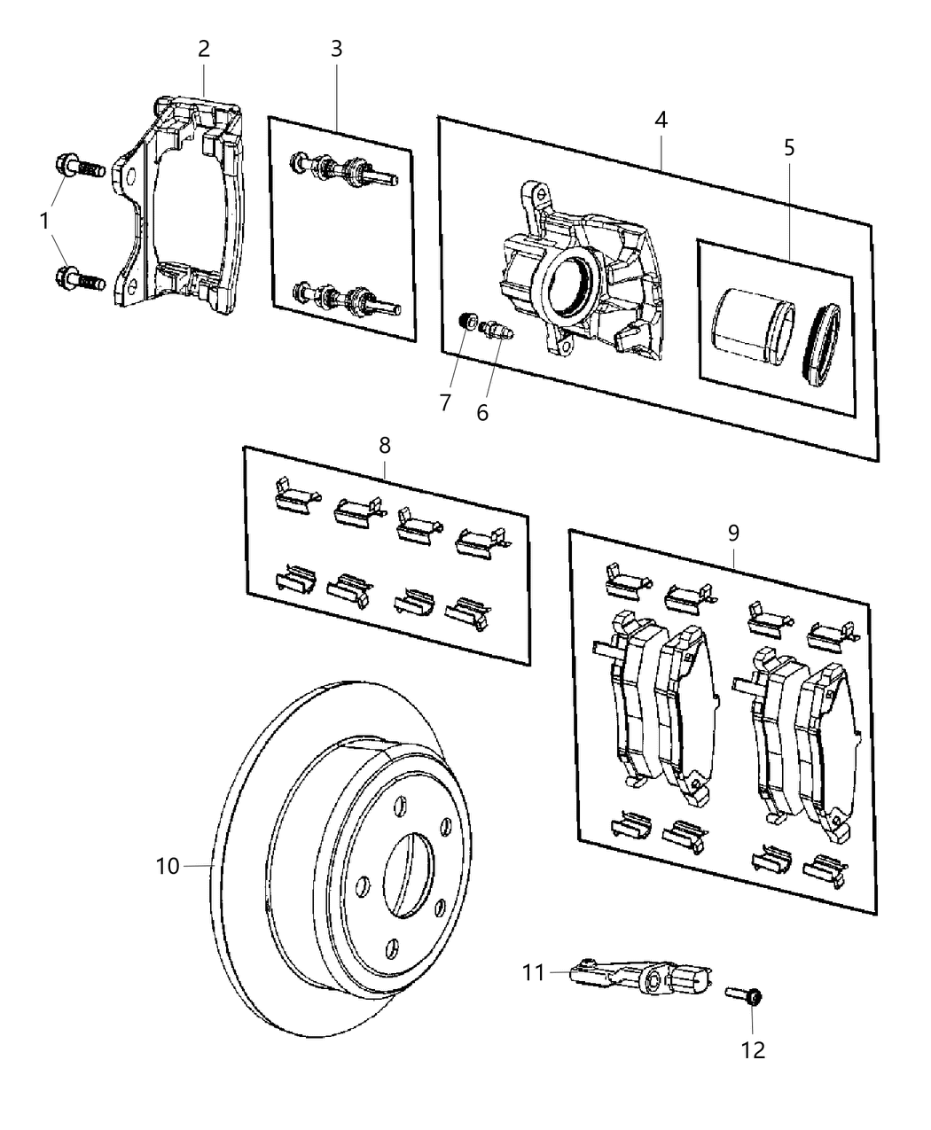 Mopar R8003778AA Caliper Assembly Disc Brake Rear