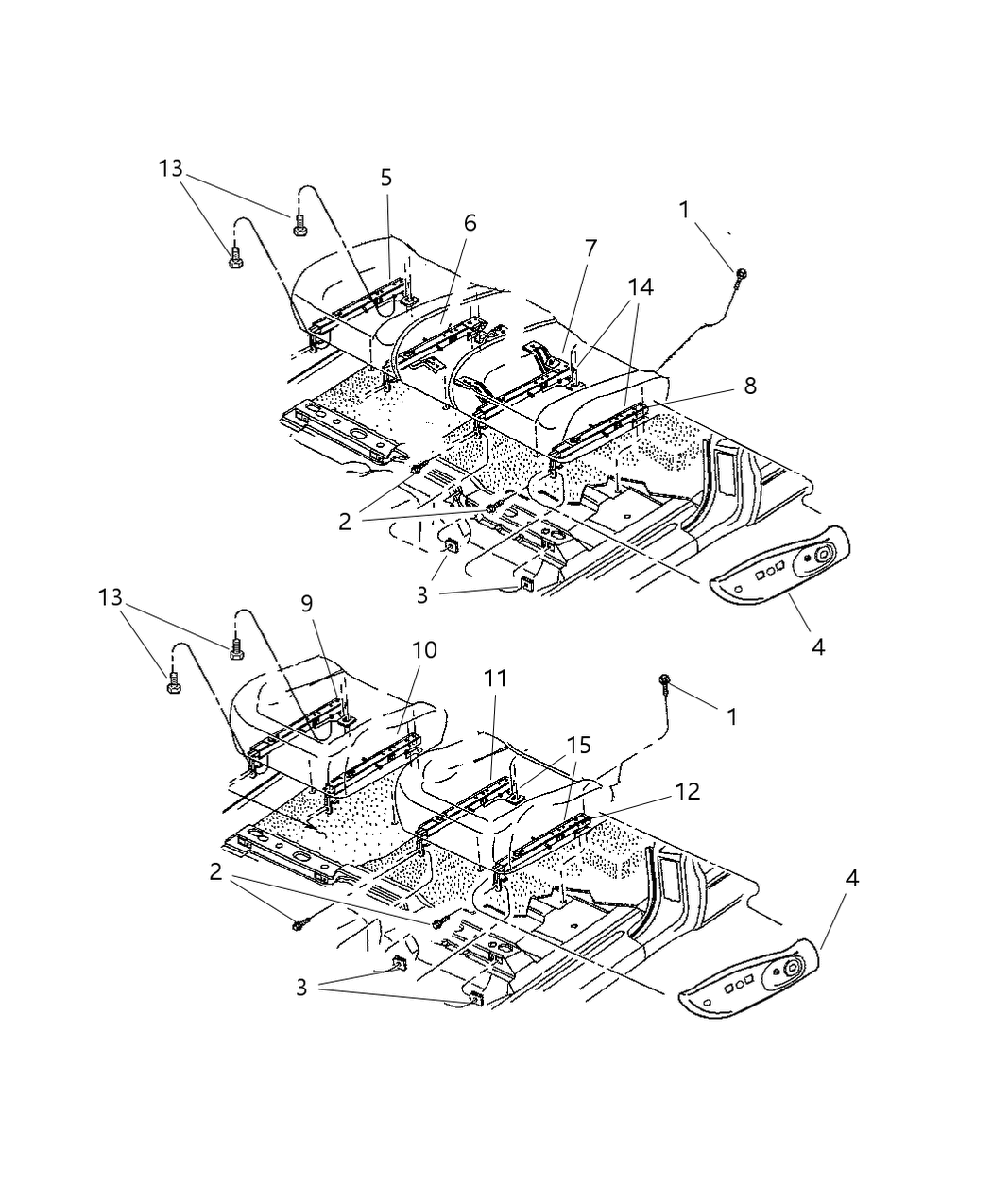 Mopar 5017737AA Adjuster Power Seat Bucket Seats, Inner Driver Side