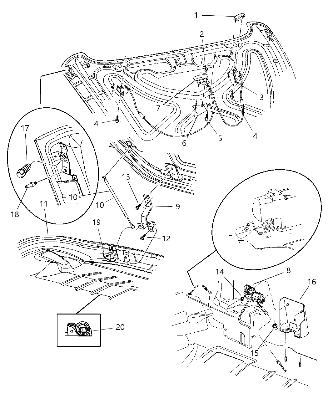 Mopar 4815100 Hinge Bracket