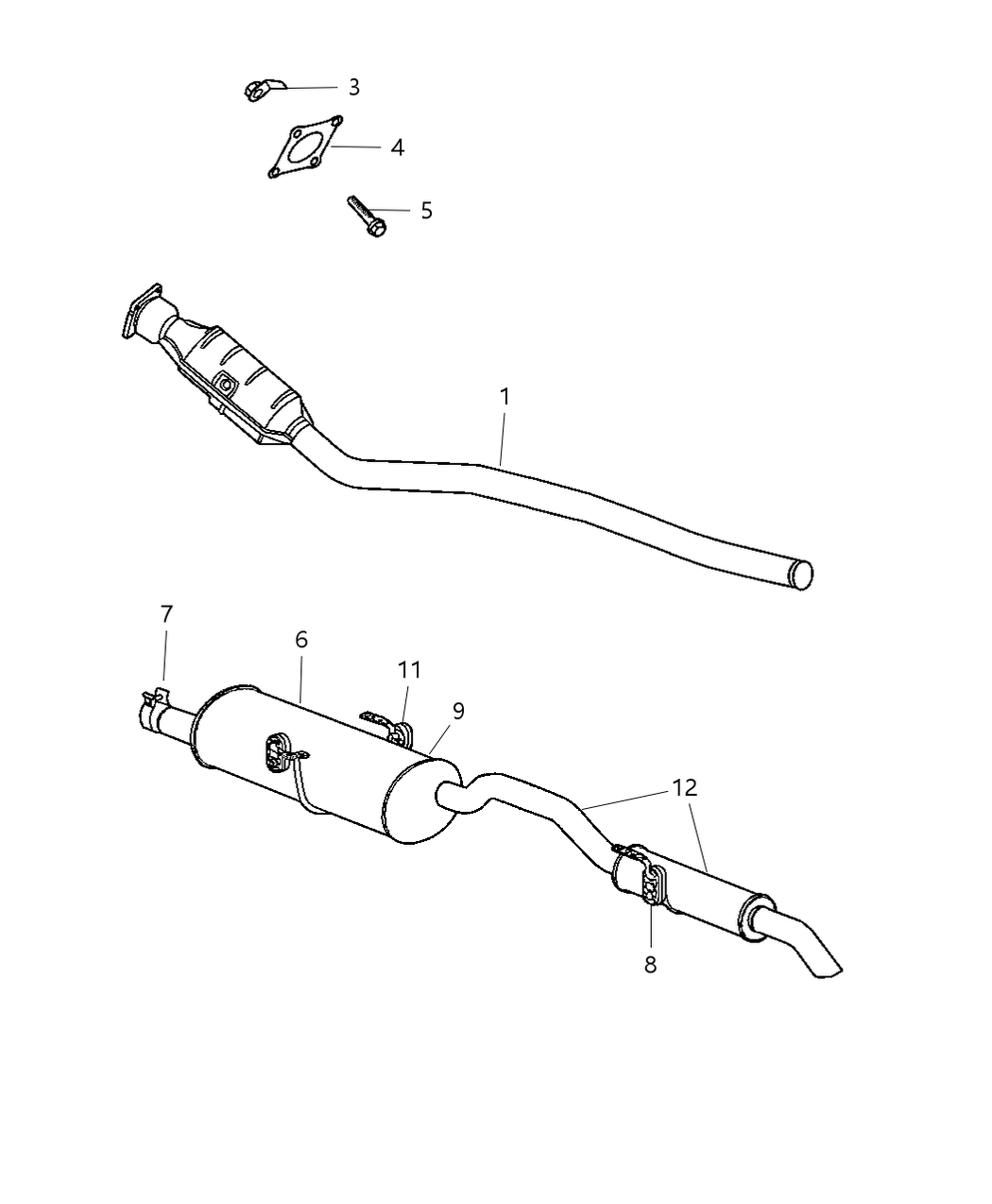 Mopar 4880843AB Resonator & Pipe Assembly
