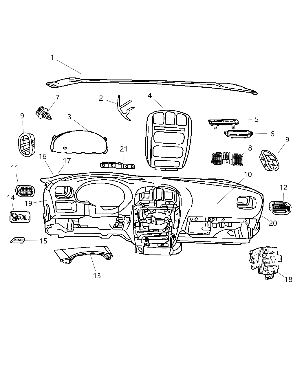 Mopar ZH71ZJ8AA Upper Pad