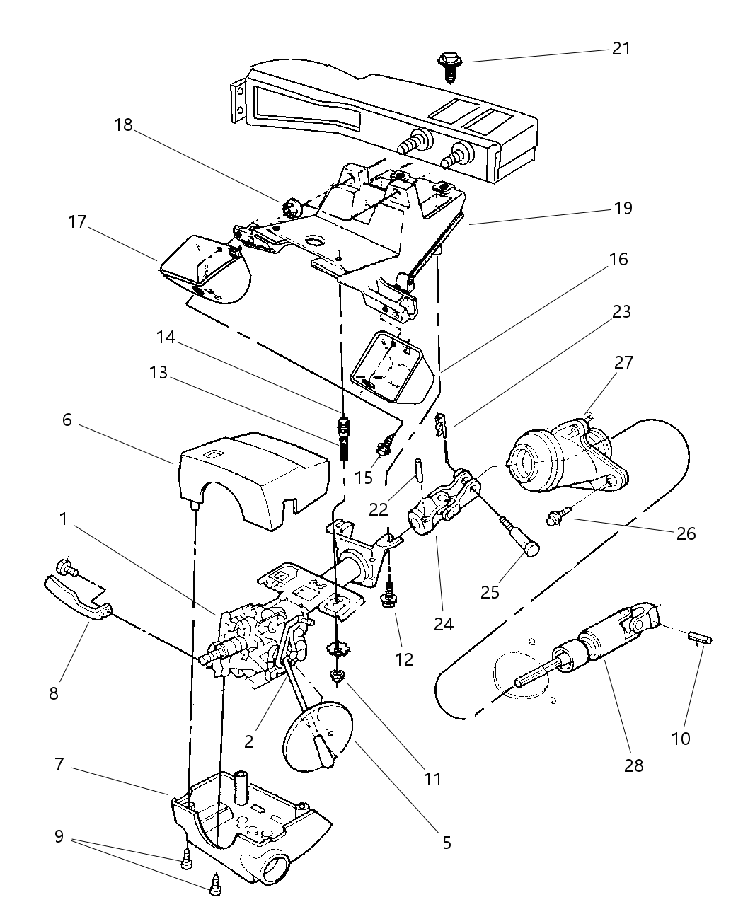 Mopar JH86MD5 Lower Column Cover