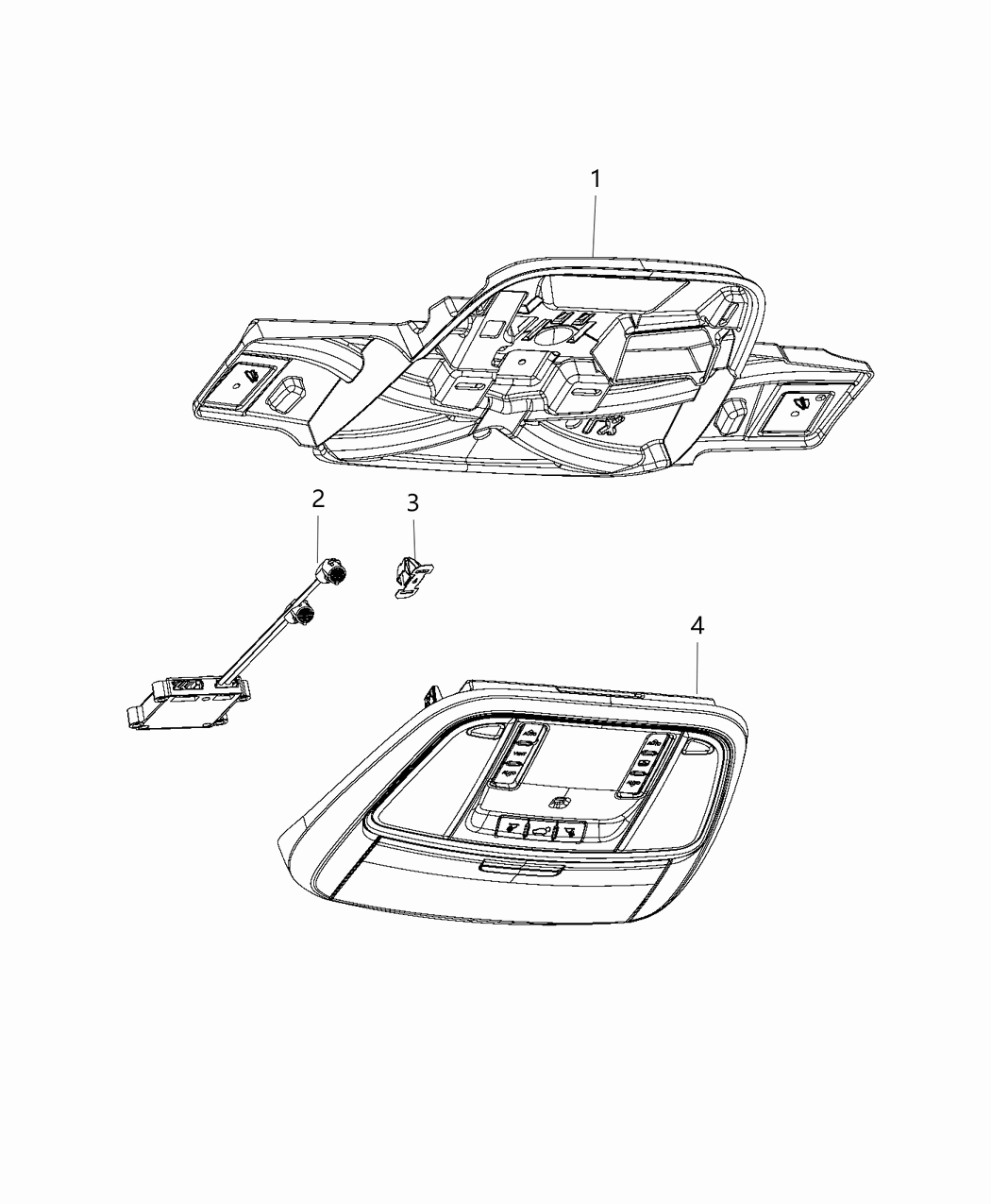 Mopar 5PL44ML2AC Console Overhead