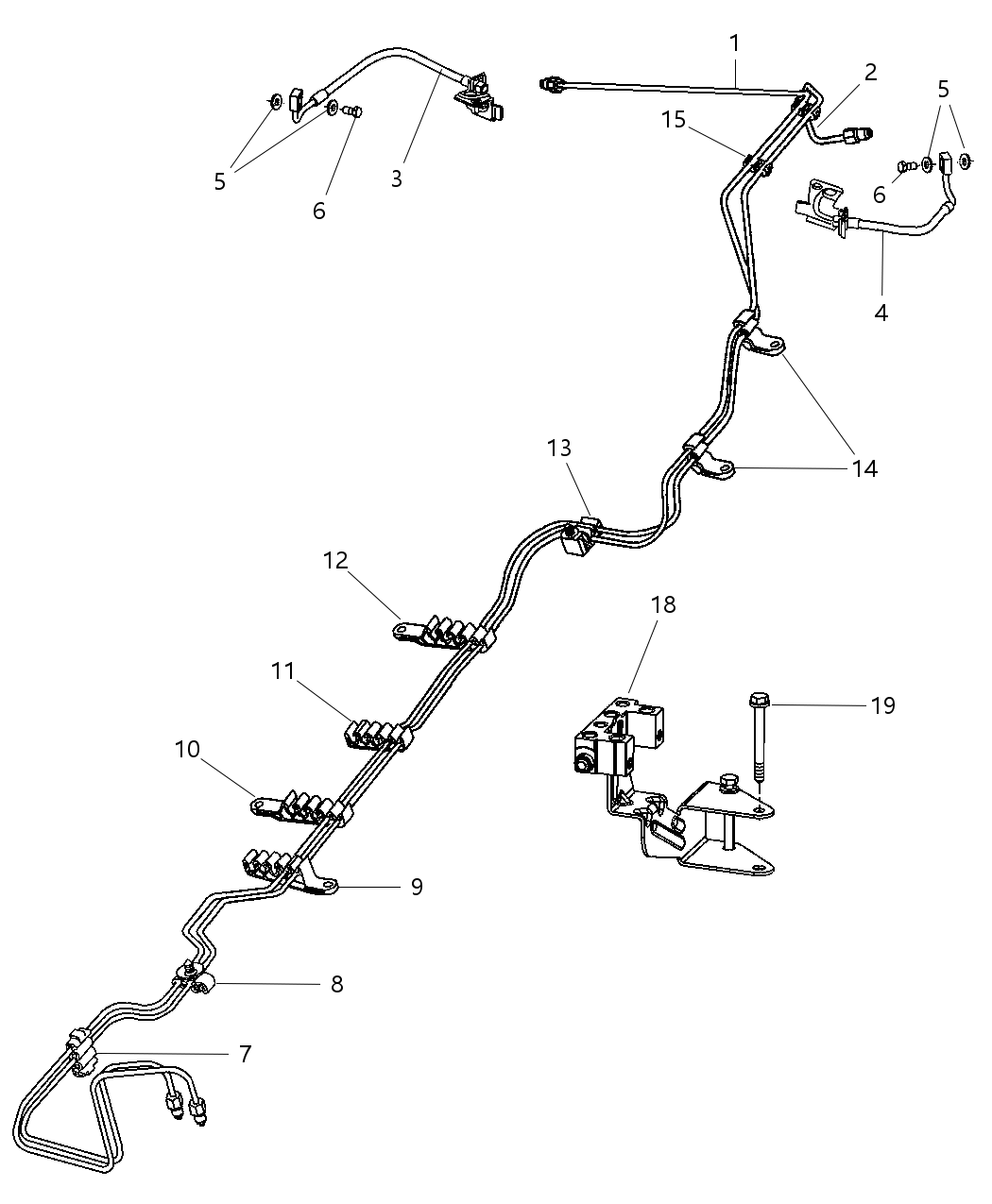 Mopar 5012488AA Clip Fuel Line
