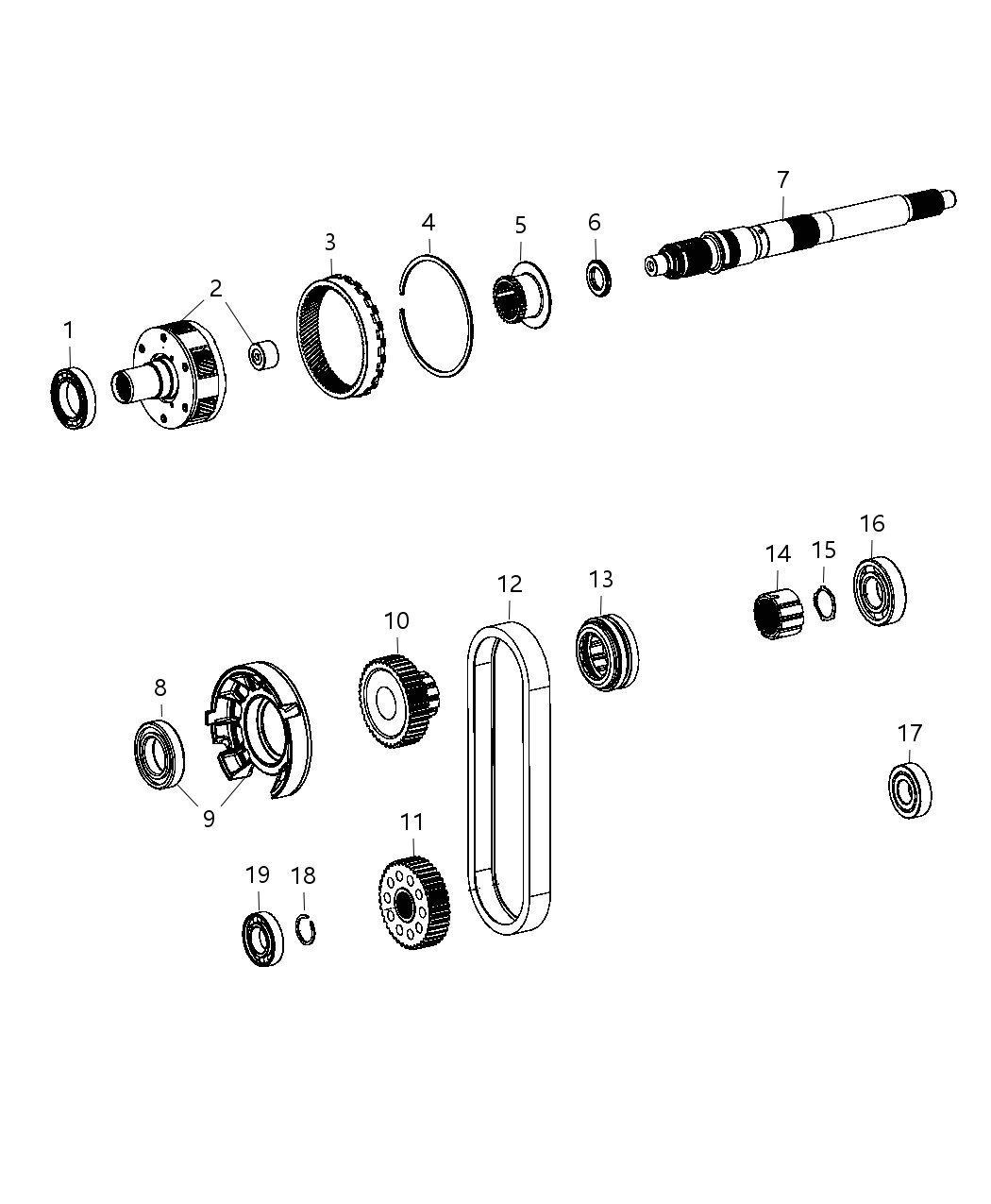 Mopar 68161355AA Mainshaft Transfer Case