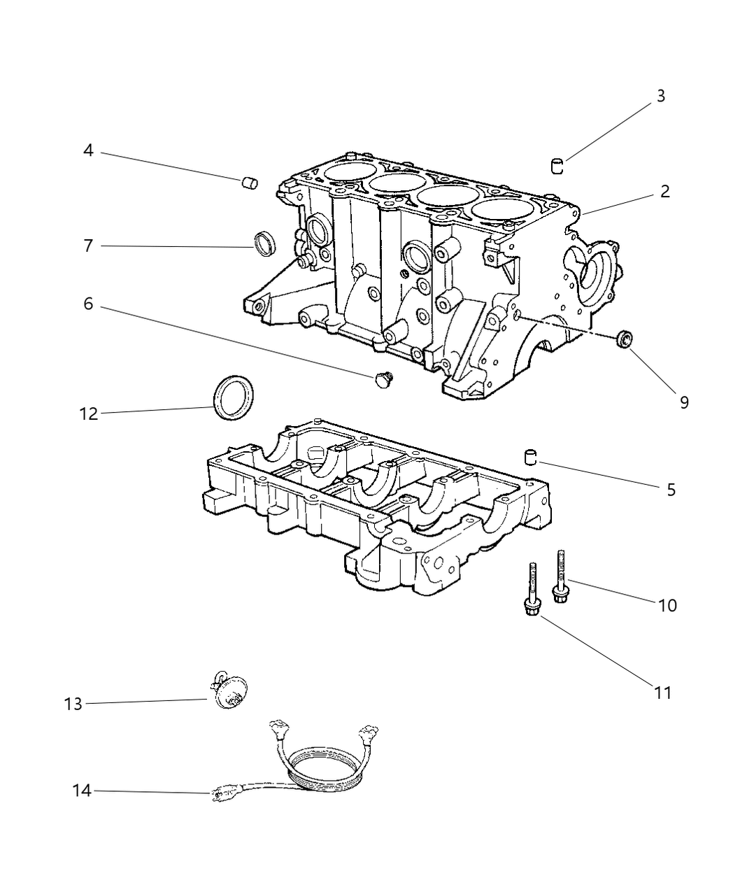 Mopar R3424811AA Short Block