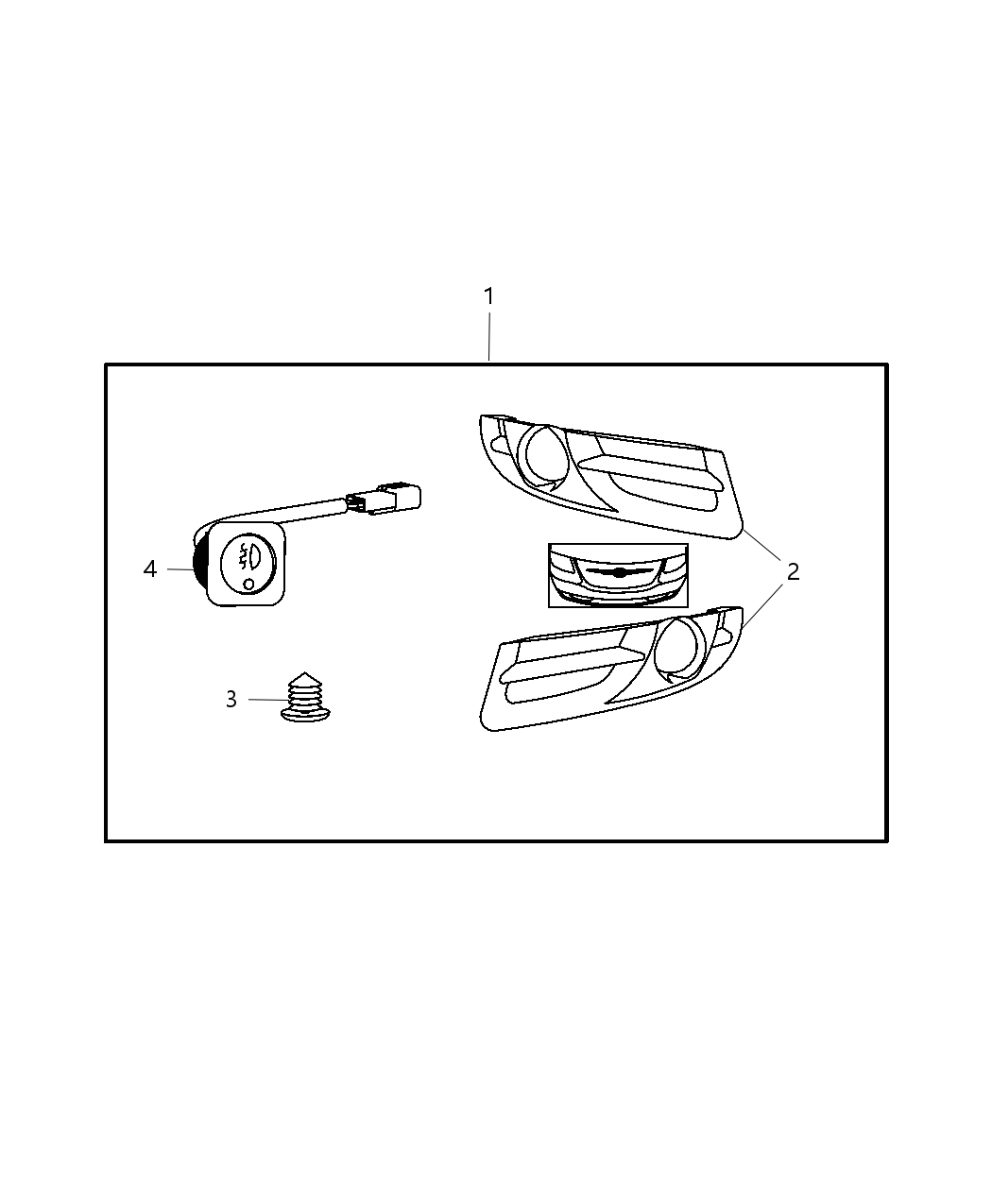 Mopar 82209339 Light Kit Fog