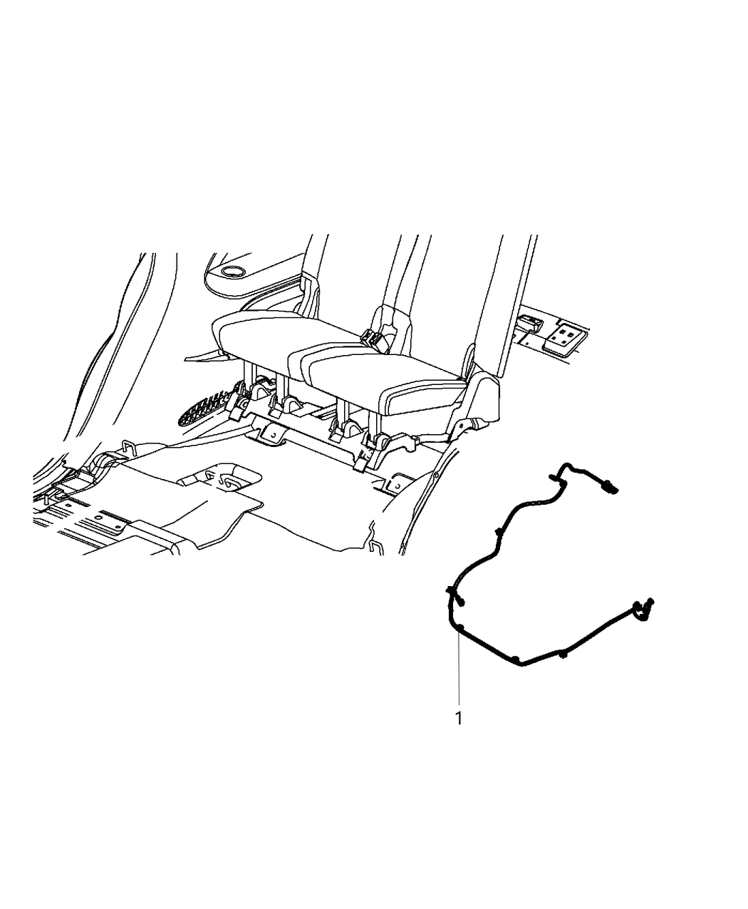 Mopar 68101087AB Wiring Rear Seat