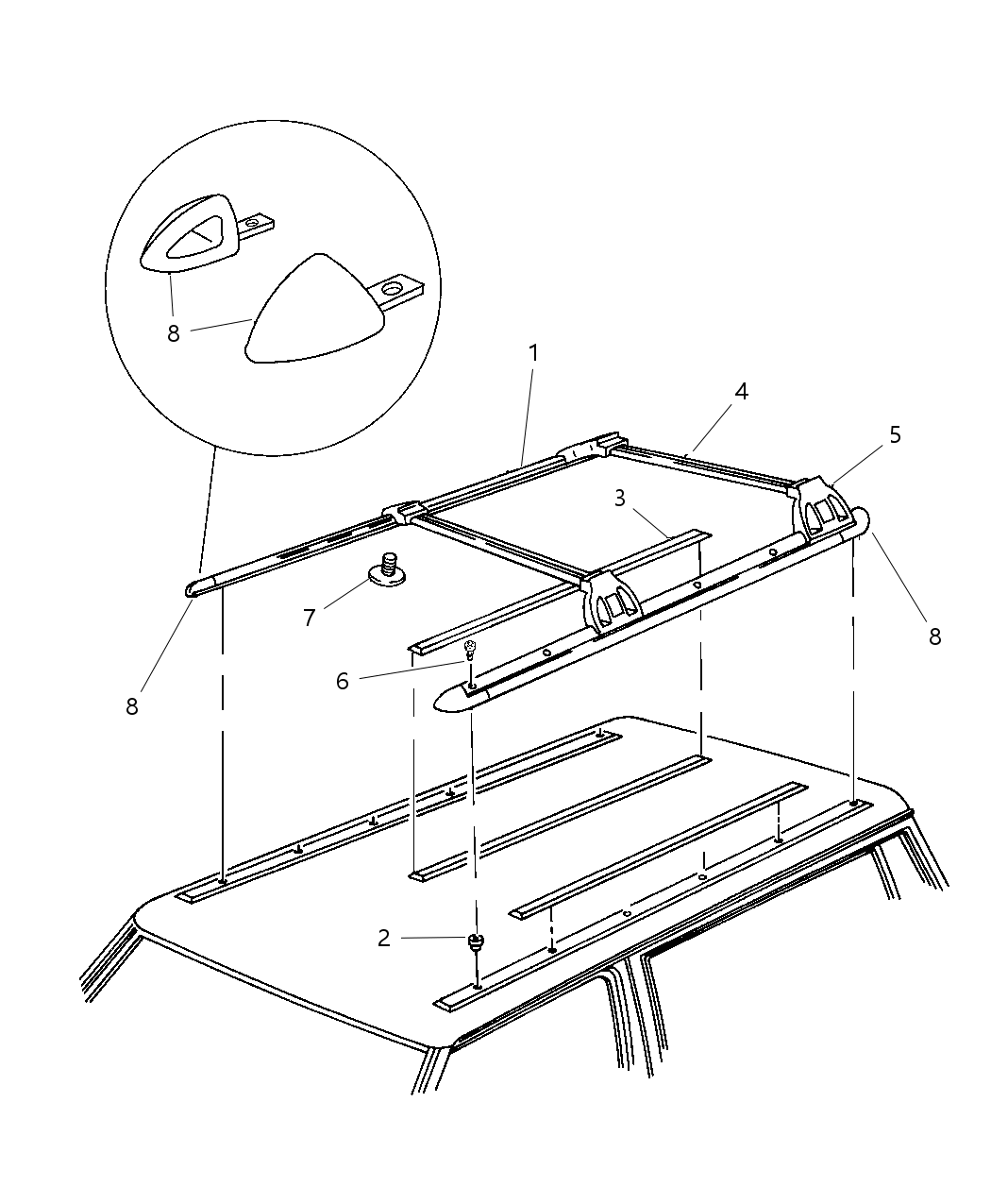 Mopar 55075115 Side Rail