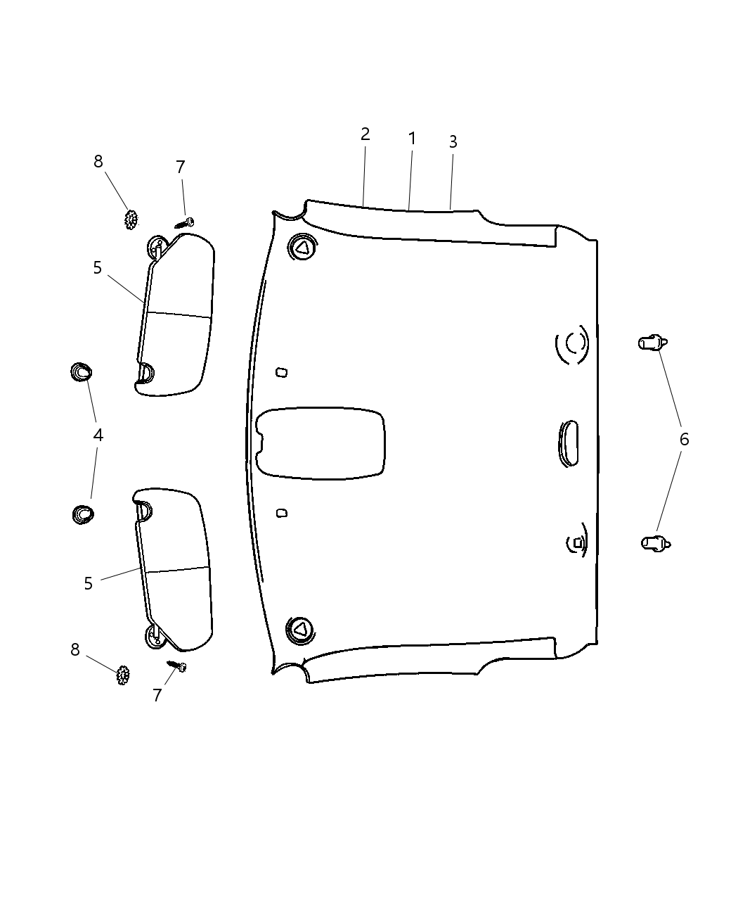 Mopar 1FG13BD1AA Headliner Standard Cab