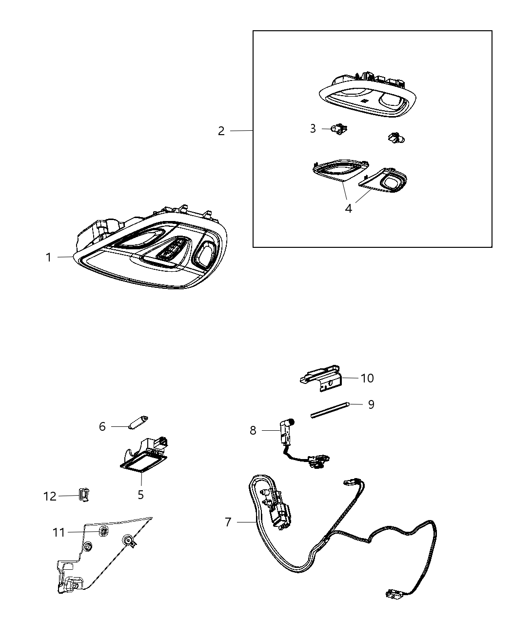 Mopar 68175029AB Wiring Ambient Light Engine
