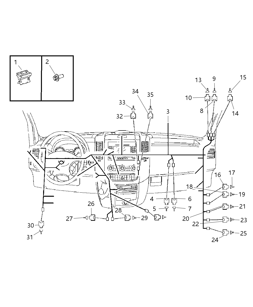 Mopar 68013433AA Wiring Instrument Panel