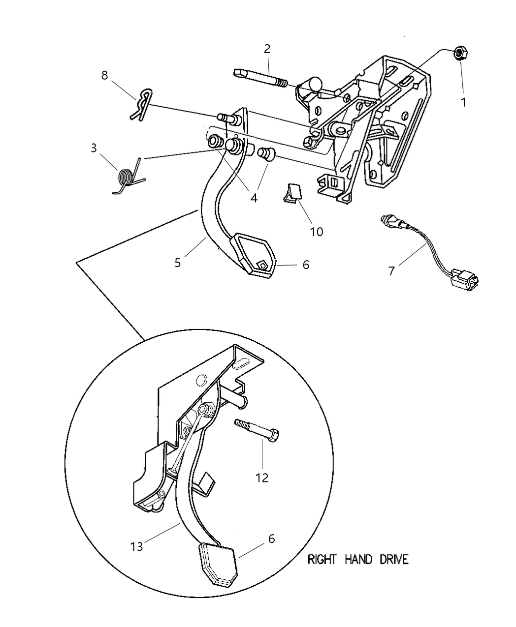 Mopar 4511135AB Shaft Clutch Pedal