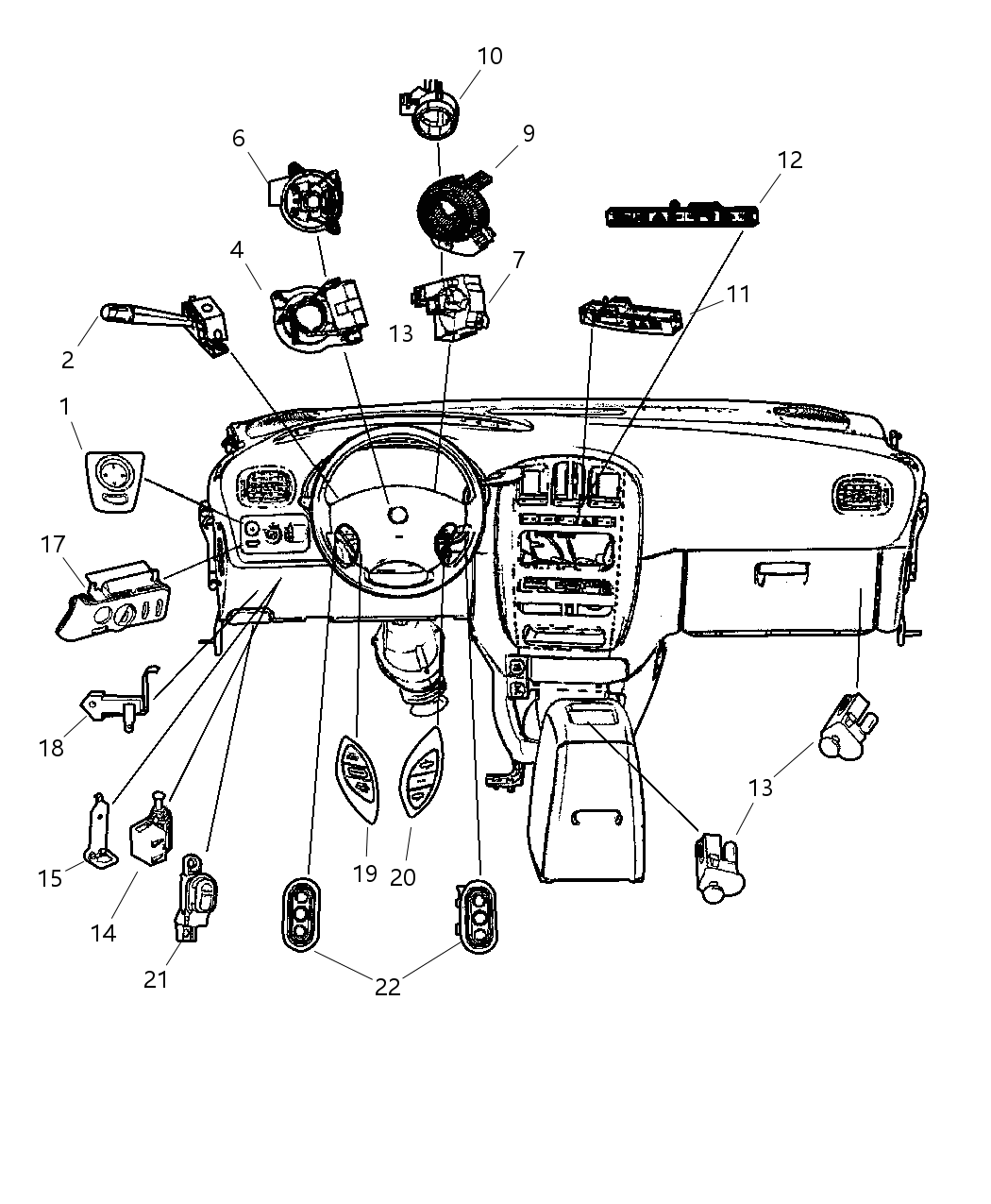 Mopar 5096040AA Switch Adjustable Pedals