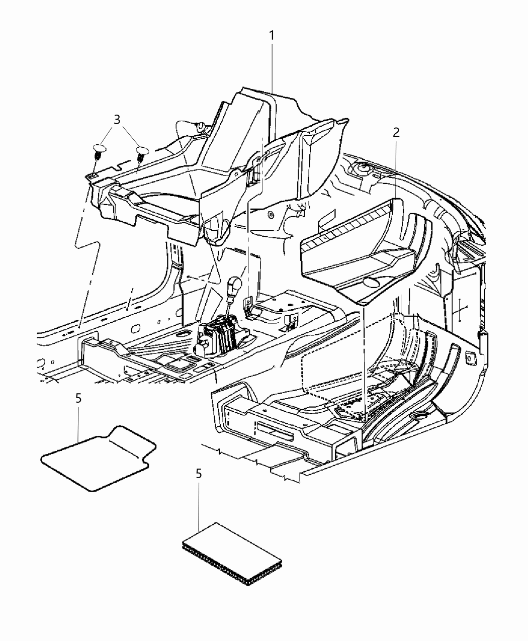 Mopar 5MJ47DX9AA Mat Kit Front & Rear Carpet