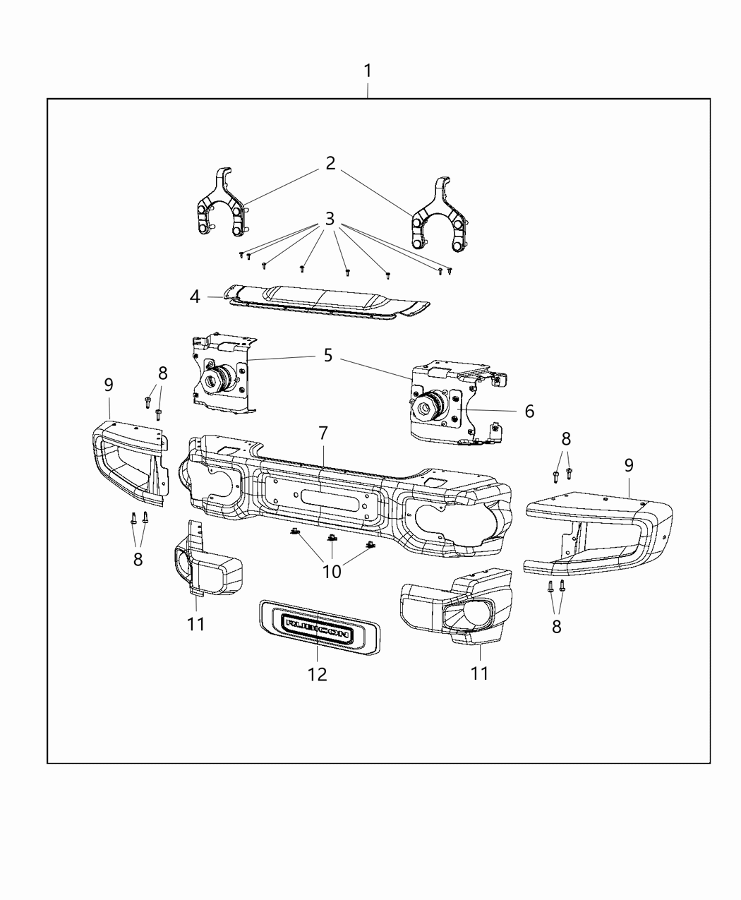 Mopar 68235592AB Bracket Kit Bumper