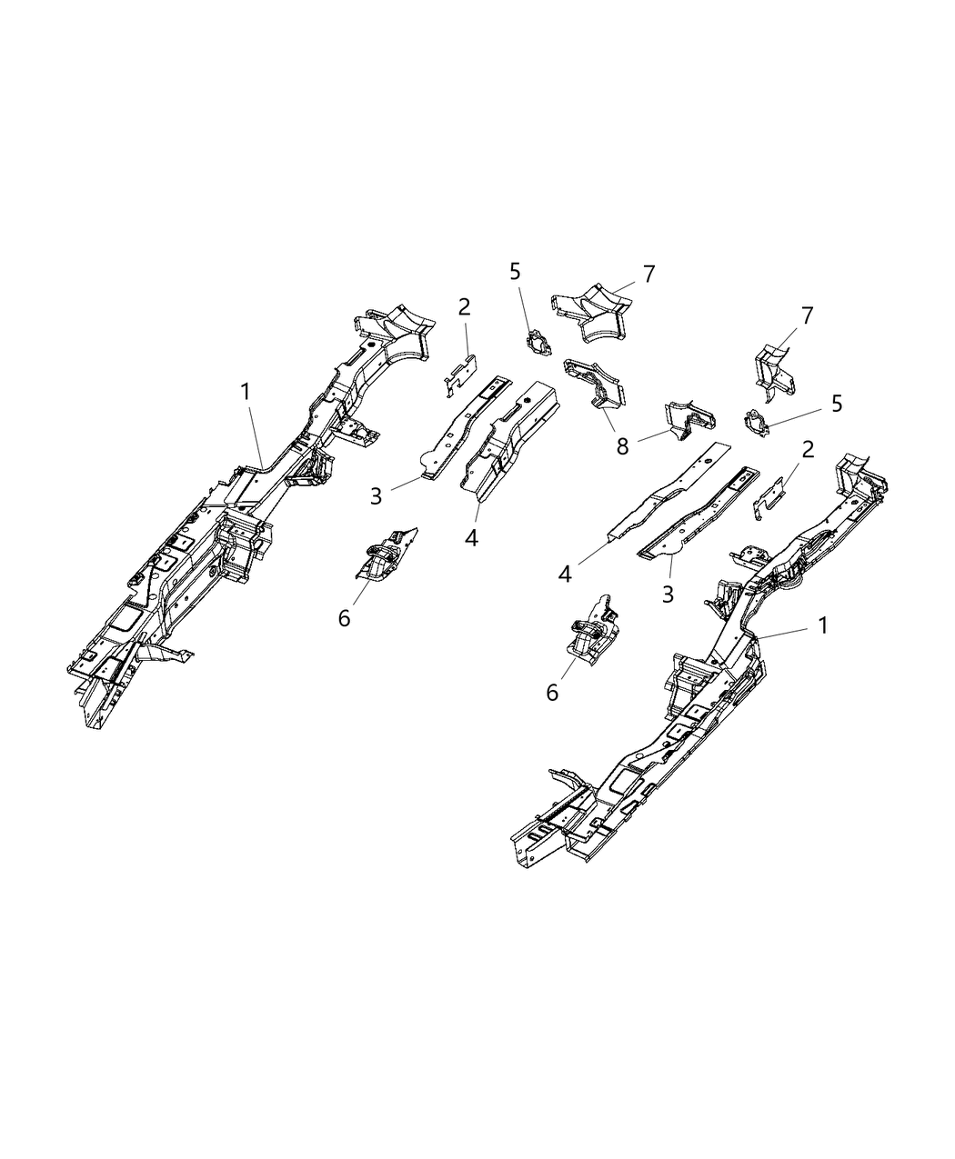 Mopar 68226871AB Gusset Rear Rail Outer