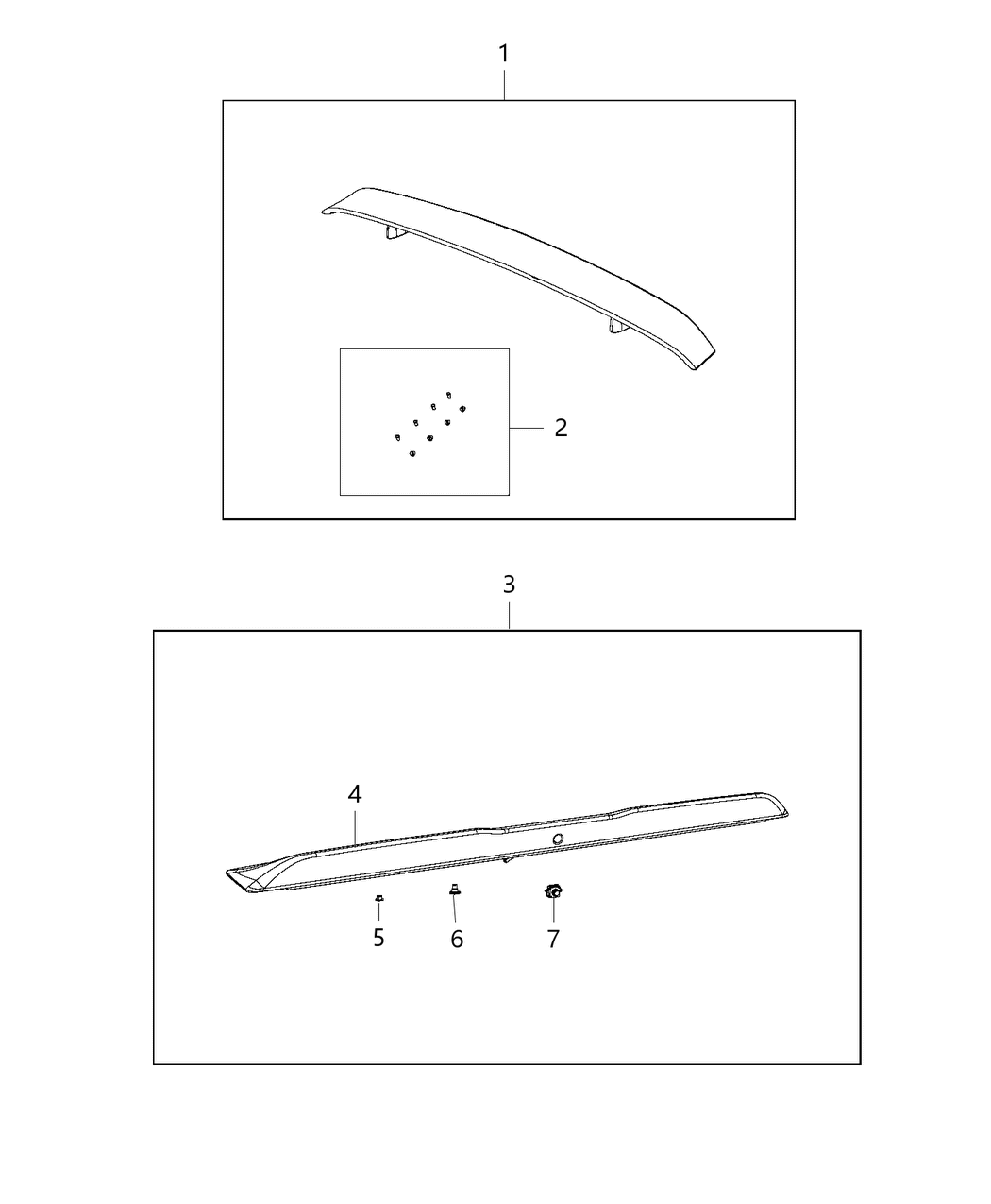 Mopar 82214480AB Spoiler Kit Deck Lid
