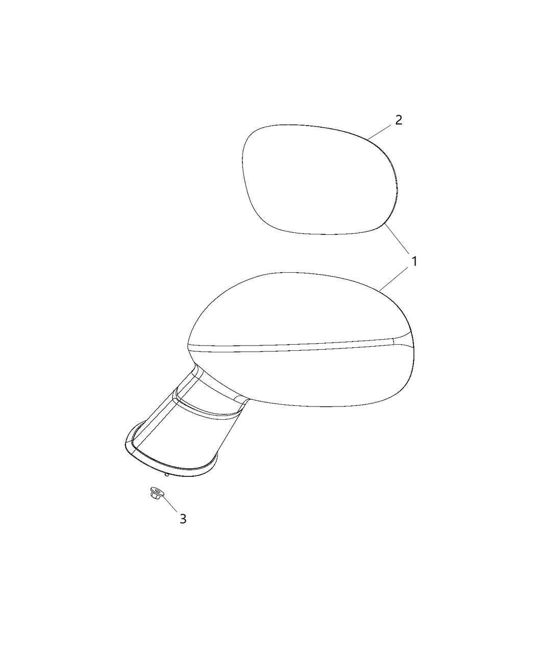 Mopar 5LD68NVPAC Mirror Outside Rearview