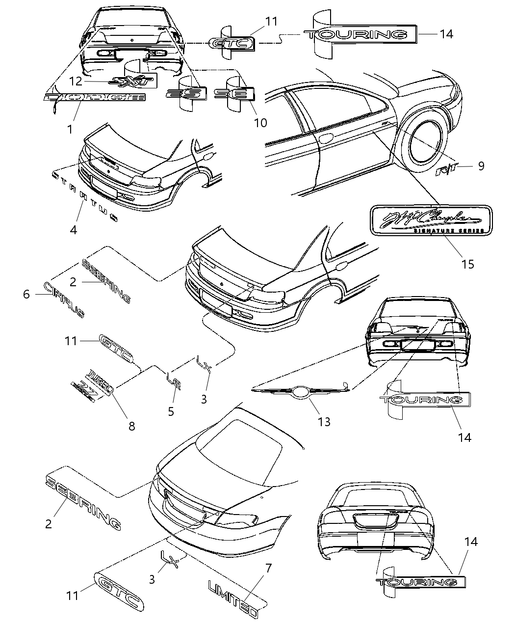 Mopar 5152070AA Nameplate [Right]