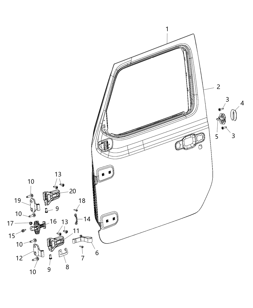 Mopar 68302080AA Bracket Front Door Handle Lower Reinforcement Mounting