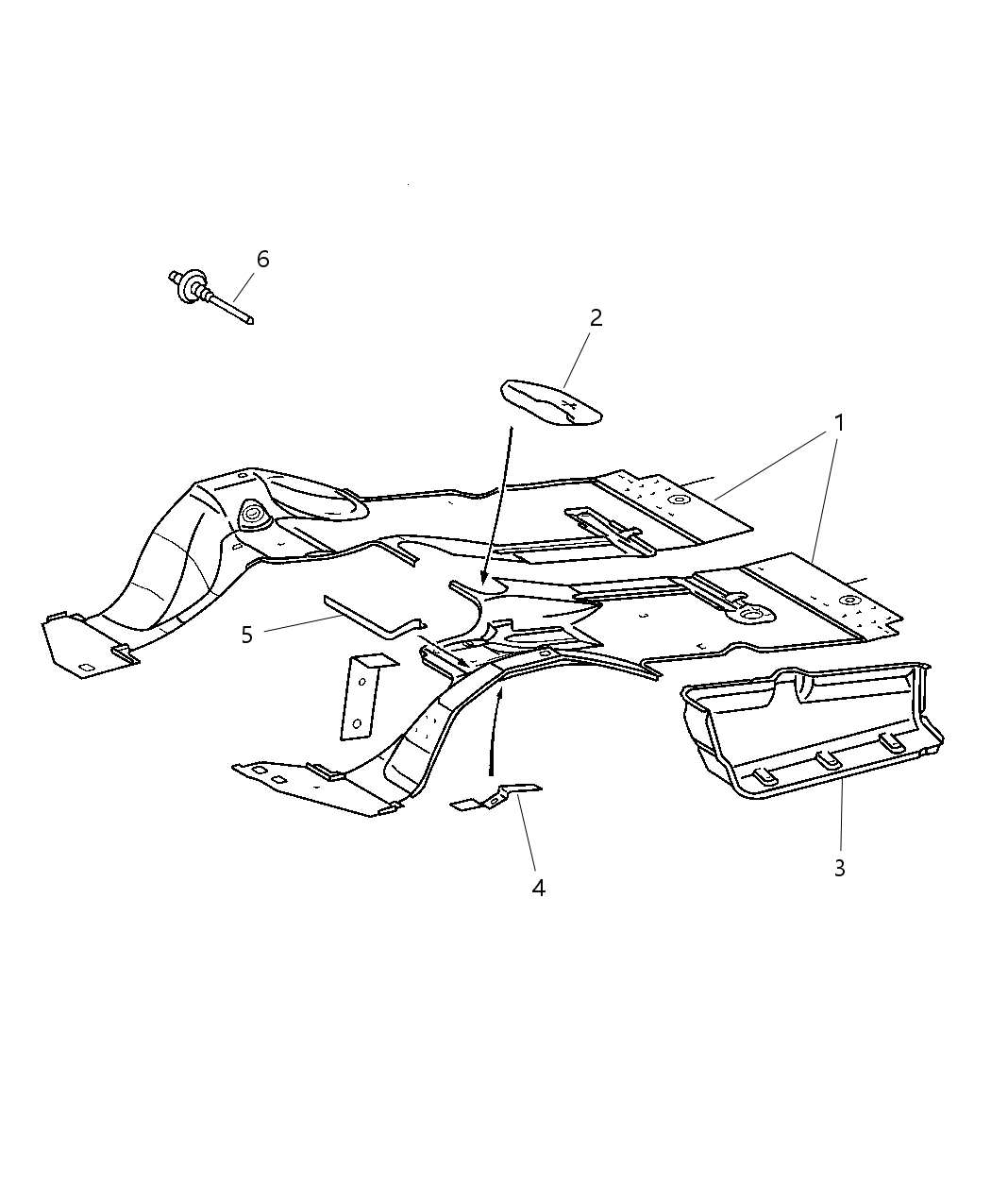 Mopar 5121511AA Pad Floor Pan