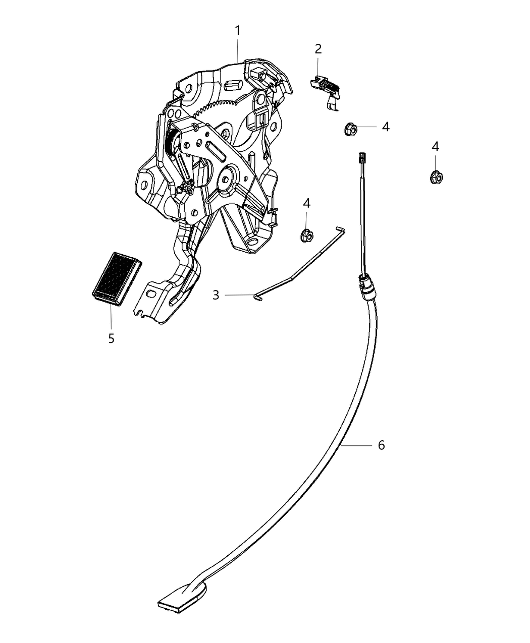 Mopar 68406796AA Rod Parking Brake Release