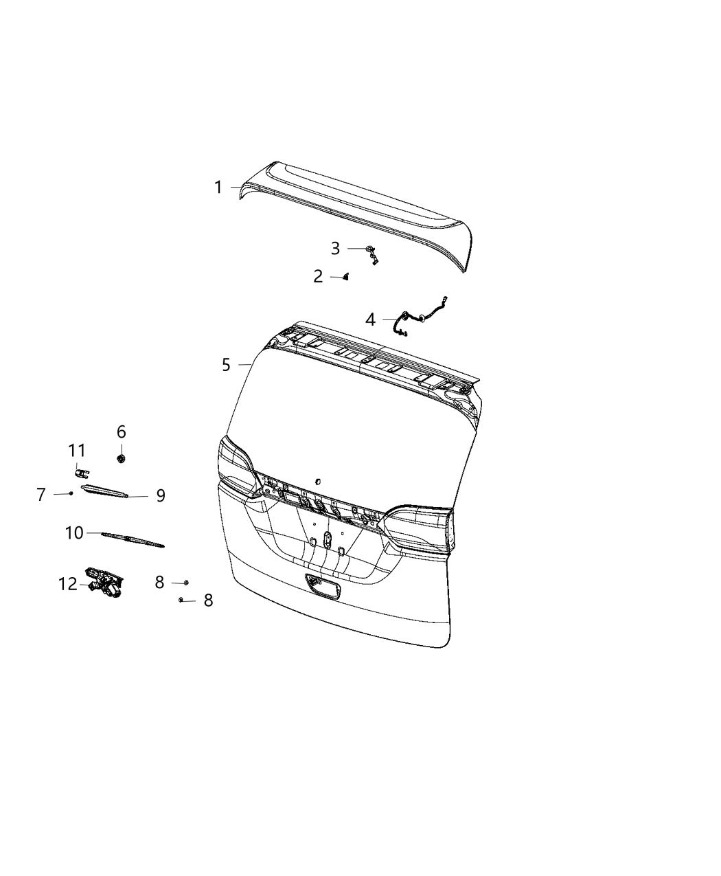 Mopar 5182676AA Hose Liftgate Washer