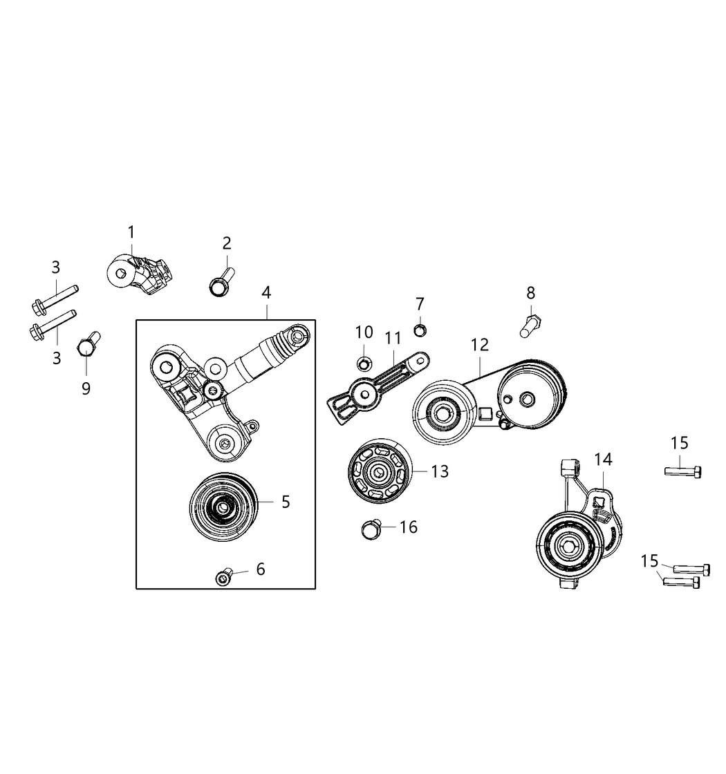 Mopar 68518700AA Pulley Tensioner