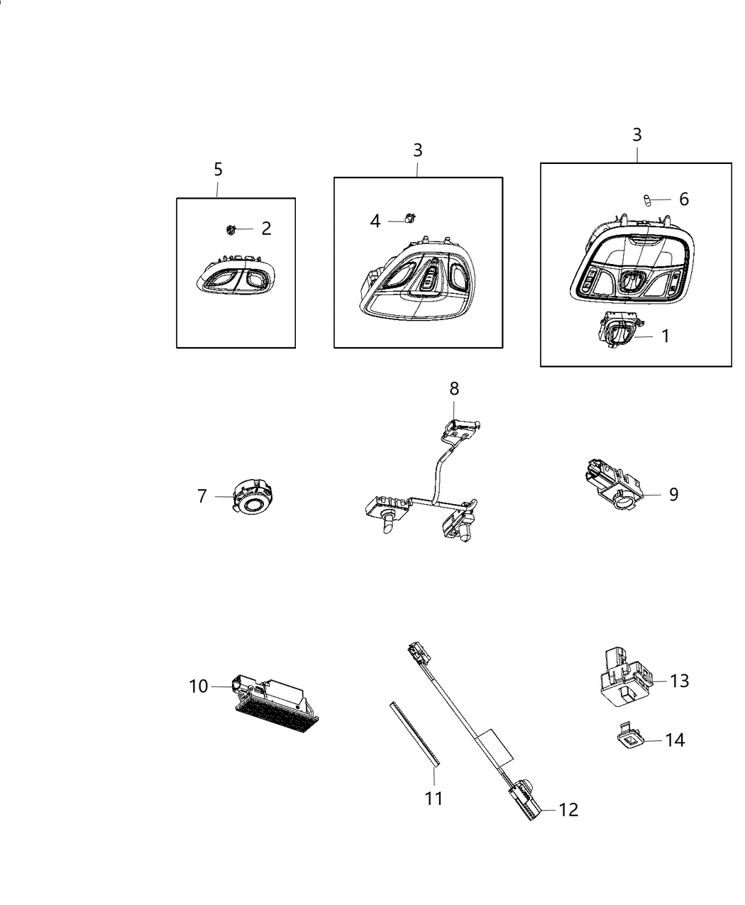 Mopar 68225380AB Wiring Ambient Light Engine