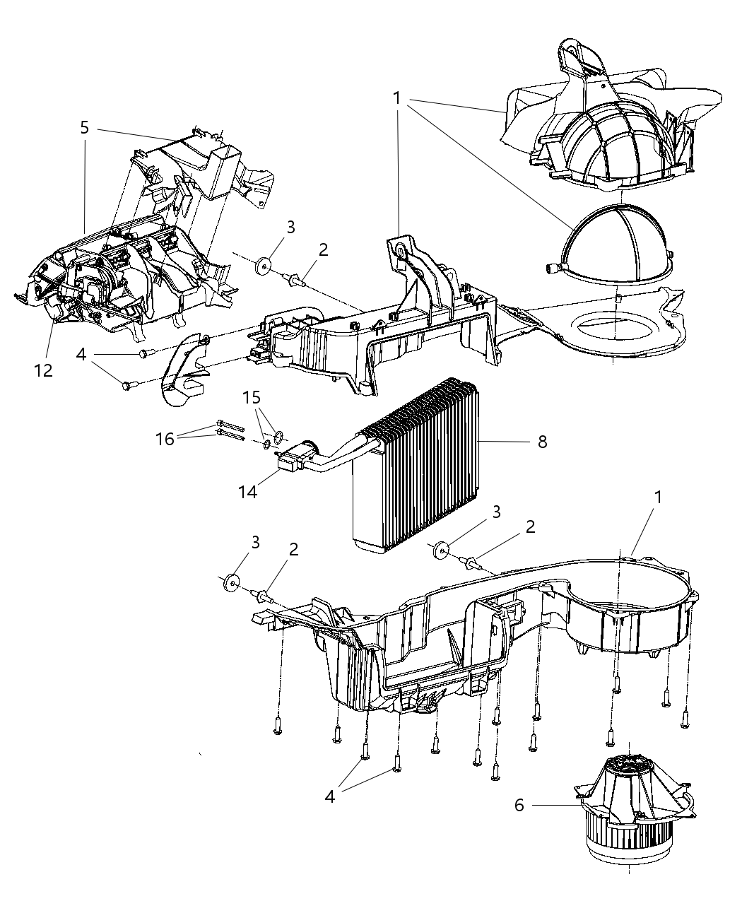 Mopar 5137700AA Housing Distribution Includes Doors, Links And Levers